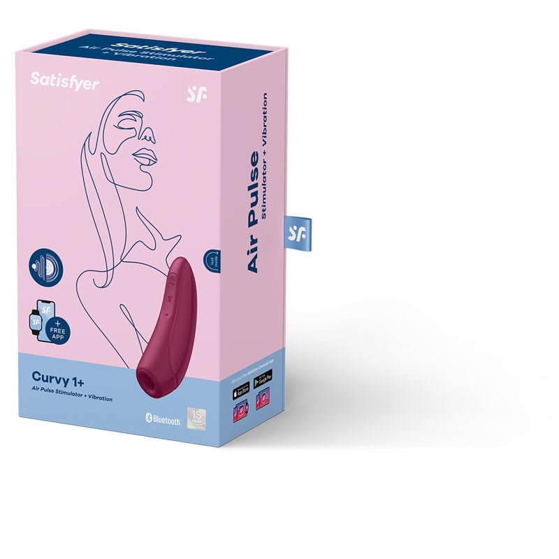 Satisfyer Curvy 1+ Red App Contolled Touch-Free USB-Rechargeable Clitoral Stimulator with Vibration
